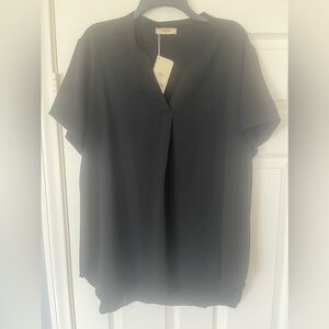 Timeson Black Short Sleeve Blouse - XXL - NWT